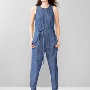 GAP chambray denim jumpsuit